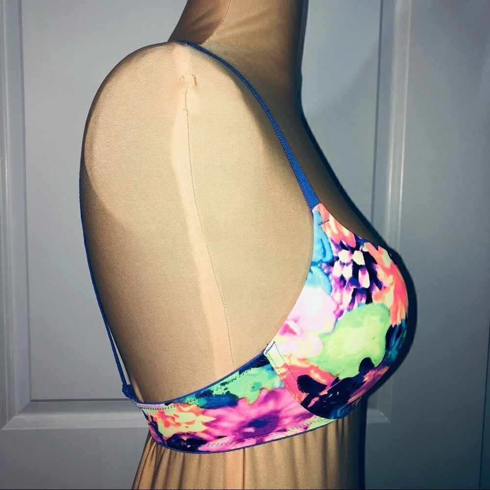 PINK Victoria’s Secret Neon Floral Push Up Bra - Picture 2 of 4